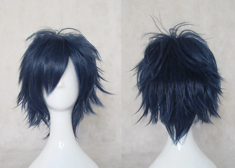 HAIRJOY красный зеленый синий коричневый розовый оранжевый Косплей парик Мужские слоистые короткие прямые синтетические волосы парики