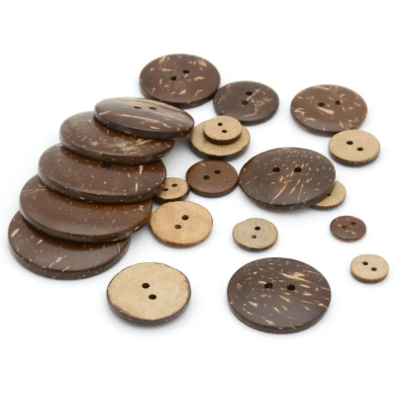 

10pcs Round Button Buttons Natural Coconut Wild Shirt Button Child Sweater Coat Clothes Button Accessories A038