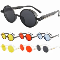 classic sunglasses steam punk series spring glasses round frame retro colored lens sun eyewear gothic punk glasses unisex