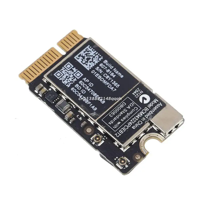 

BCM943224PCIEBT2 300Mbps 2.4/5G WiFi Bluetooth 4.0 Mini PCIe Network Card for mac OS Macbook Air A1370 A1369 A1465 Dropship