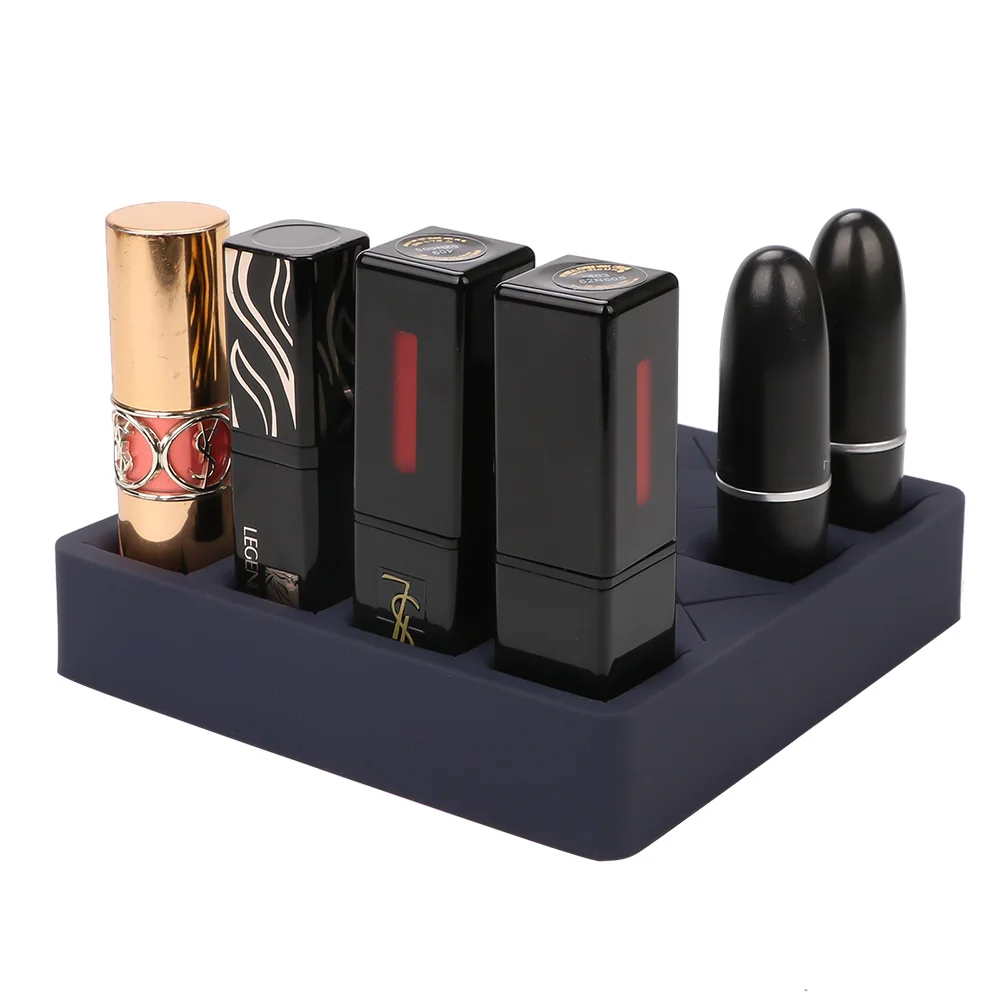 Lipstick Organizer 8pcs Lipsticks Holder Makeup Silicone Nail Polish Cosmetic Display Stand Vanity | Дом и сад