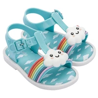 mini mlsa 2021 girls summer sandals rainbow jelly shoes girl cloudy sun cute beach shoes kids shoes