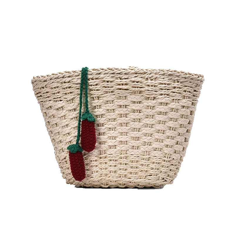 Соломенная Сумка на плечо для женщин плетеная пляжная сумочка ручной работы в