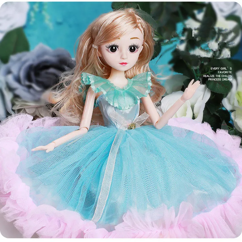

40cm Bjd Princess Doll 13 Joint Detachable Large Size Dress Up Fashion Dress Set 3D Eyes DIY Dress Up Girl Toy Gift
