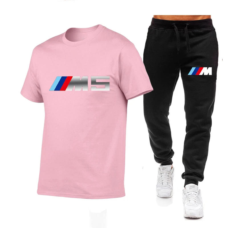 

2021 summer fashion new casual brand men's suit sportswear track suit men's sportswear short-sleeved T-shirt 2-piece set