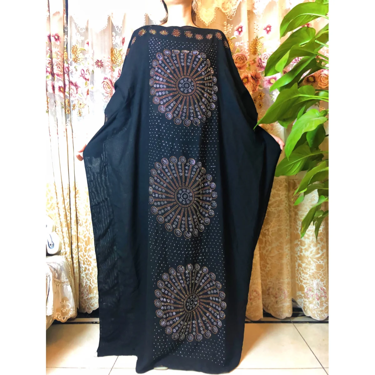 Женское длинное платье из муслина, в африканском стиле, большие размеры, hd031, лето, исламский Халат