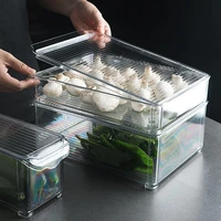 fridge freezer organizer food storage container bin with lid organizer for snacks vegetables pasta