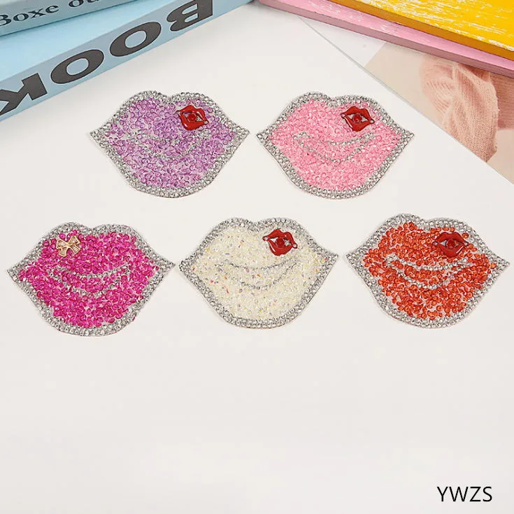 

New arrival 10 pcs Rhinestones iron on patches DIY Hotfix Motif Applique garment bag patch decor accessory