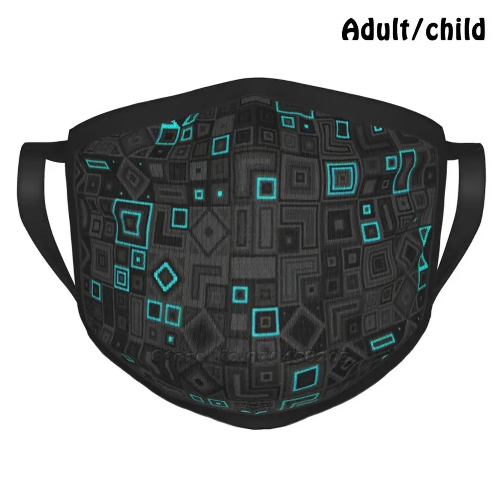 

Синяя Маска-хакер, многоразовая маска для лица «сделай сам» против пыли, стильная маска-хакер с квадратами, серая, оранжевая, квадратная