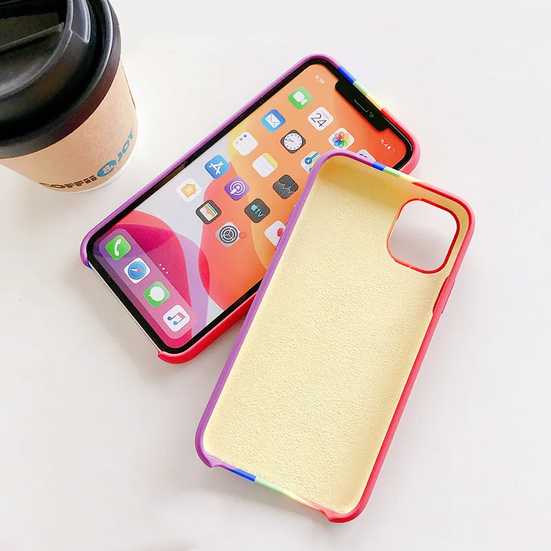 Оригинальный Радужный жидкий силиконовый чехол SGlucy для Apple iPhone 11 Pro Max SE 2020 XR Xs 6 7 8