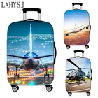 Чехол для чемодана в виде самолета, эластичный тканевый защитный чехол для багажа, утолщенный чехол на колесиках размером 18 ''-32'', аксессуар для путешествий