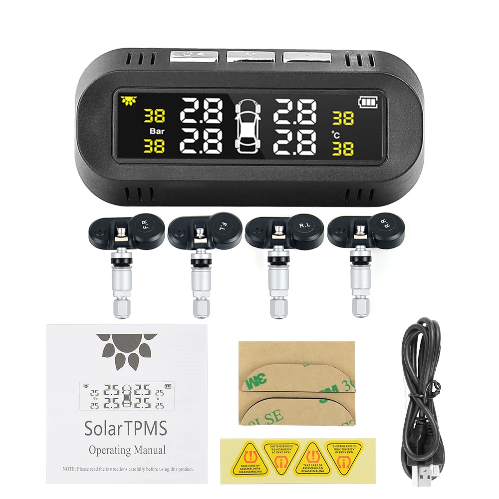 Система контроля давления в шинах TPMS внешний датчик с солнечной батареей|Датчик