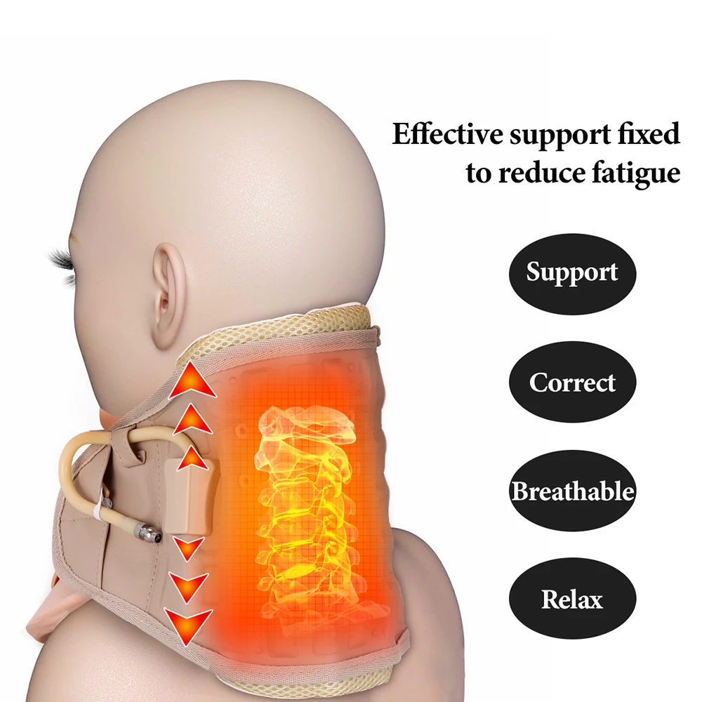 Надувной шейный массажер OLIECO портативный для облегчения боли в шее
