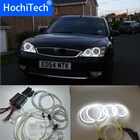 HochiTech для Ford Mondeo MK3 2001-2007 ультра яркий дневной светильник DRL CCFL ангельские глаза демон глаза комплект Теплый Белый Halo Кольцо