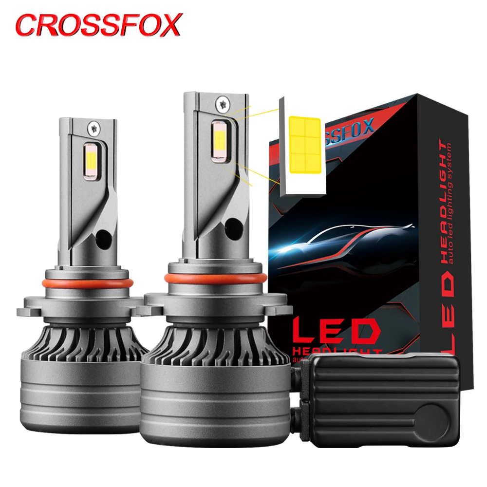 

CROSSFOX H4 H7 светодиодный 9005 HB3 автомобильная лампа H8 H9 H11 Противотуманные фары светодиодный H1 9006 HB4 дальнего ближнего света для автомобильных фа...
