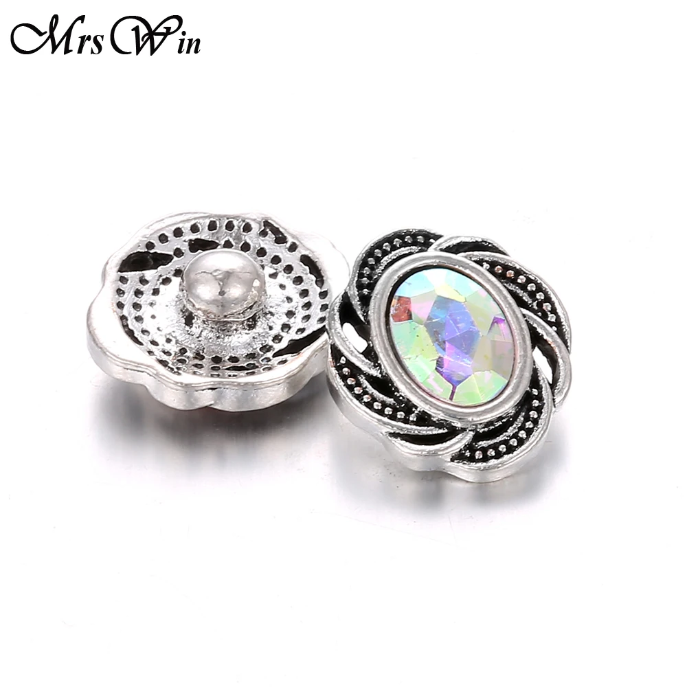 10 шт./лот оптовая продажа Модные металлические пуговицы со стразами 12 мм подходят