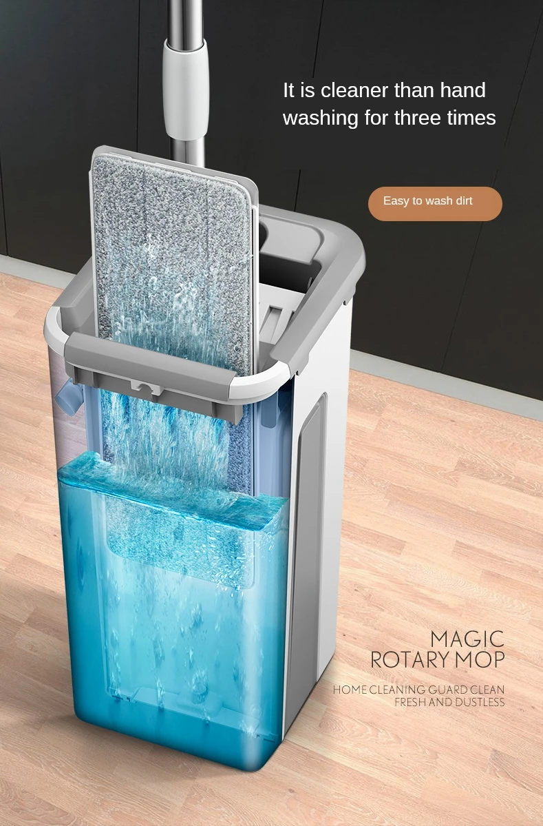 Швабра xiaomijia для мытья пола плоская швабра с ведром повседневные бытовые товары