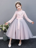 cheongsam lace girl dress new fashion girls 214years princess baby cotton lovely children dresses wedding party dresses