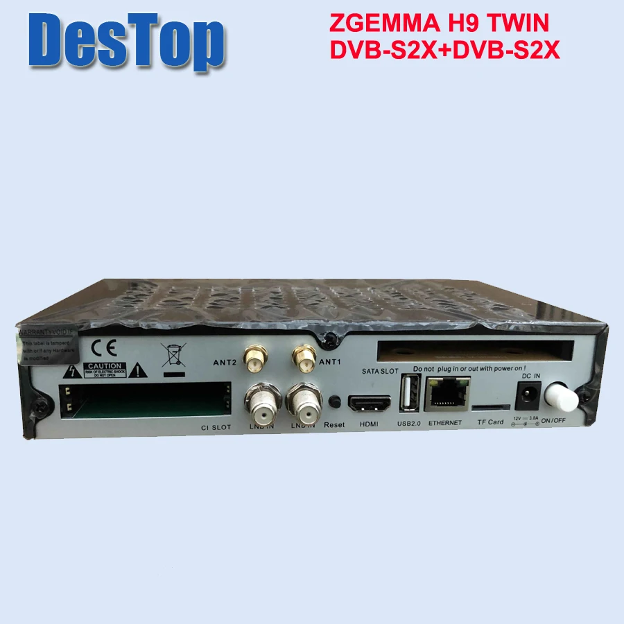4K UHD Linux Zgemma H9 TWIN 2x DVB S2X HEVC H.265 WIFI Встроенный 2 * CI + спутниковый ТВ приемник 3