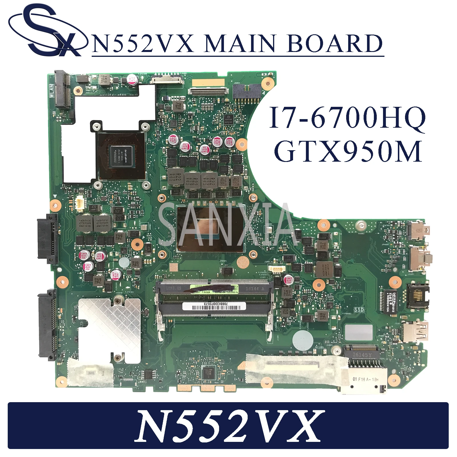

KEFU N552VX материнская плата для ноутбука ASUS VivoBook Pro N552VX N552VW оригинальная материнская плата HM170 I7-6700HQ GTX950M-4GB
