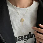 Минималистичное ожерелье FMILY из стерлингового серебра 925 пробы с кулоном в виде креста в стиле хип-хоп Ретро Модная креативная цепочка до ключиц подарок для девушки