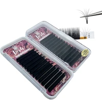 factory price 8 20mm natural soft cashmere lash extensions 1s blooming fans fast fanning lash extension for mackup beauty