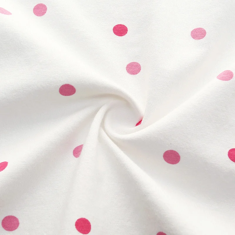 

Yobeyi girl wave point long sleeve pajamas children's underwear set baby casual autumn clothes cuhk children's clothes