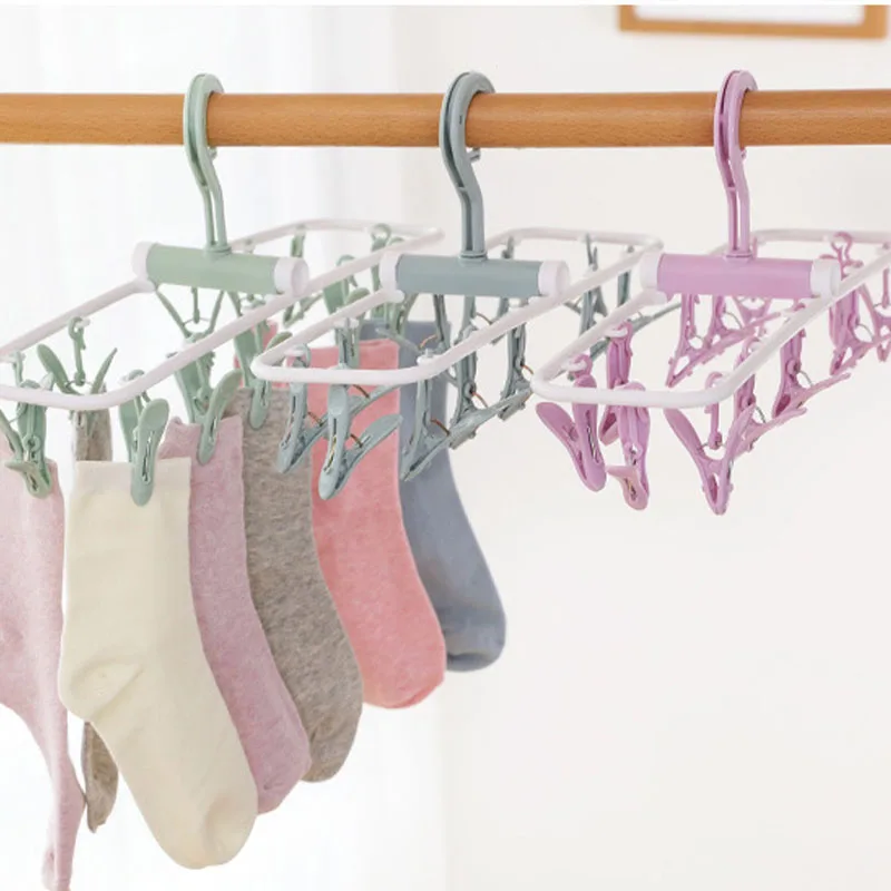 Многофункциональная Складная сушилка для одежды 12 зажимов пластиковая нижнее