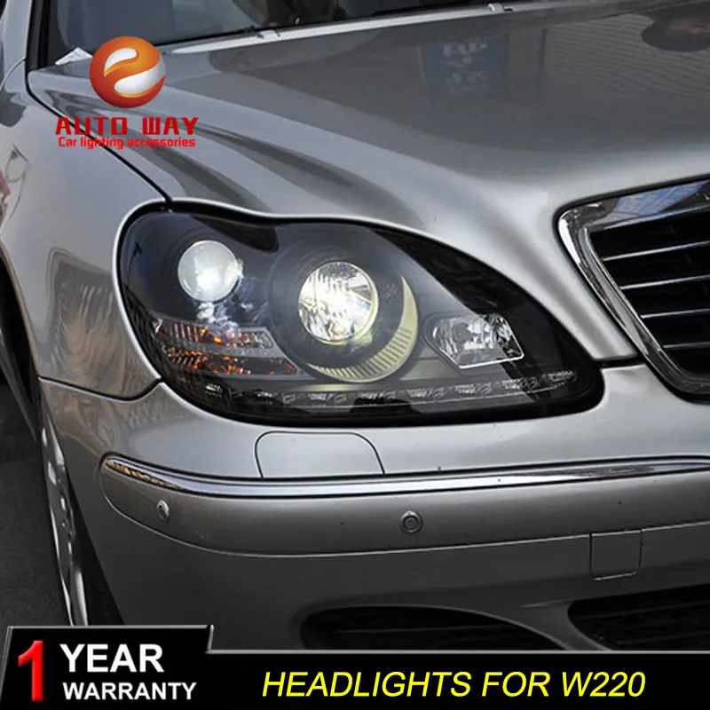 Стайлинг автомобиля чехол для передней фары Mercedes Benz W220 S280 S320 S500 S600 1999 2005