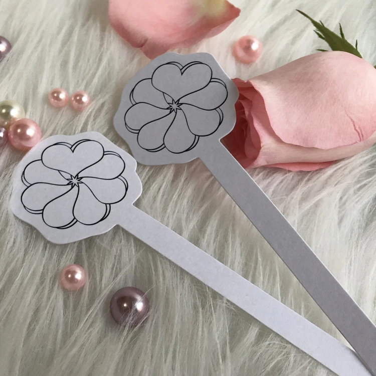 100 шт. модный тестер для парфюма в форме цветка полоски карт|Благовония и