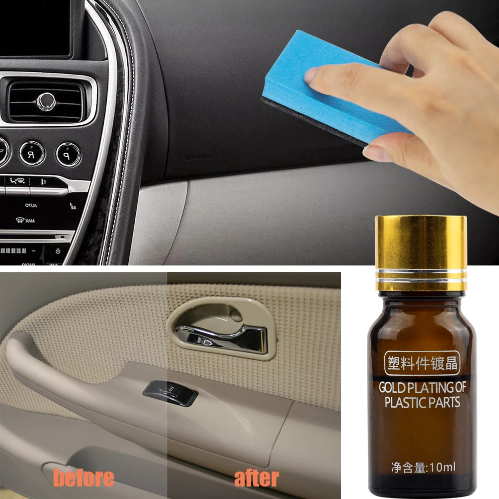 

10ml Car Plastic Parts Retreading Agent Instrument Panel Agent Automotive Interior Plastic Part Retreading Cleaning Agent