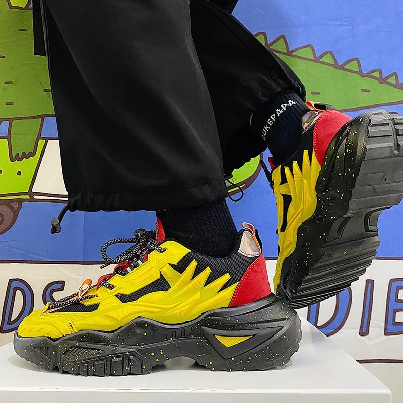 

Men's shoes 2021 new men's shoes leisure sports daddy shoes breathable men's shoes waterproof running shoes color matching 39-44