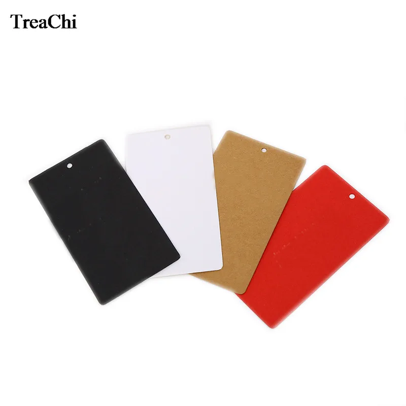 Wholesale 100Pcs Red White Black Kraft Paper Tags Luggage Wedding Note Label With Jute String DIY BlankTravel Gift HangingTag | Украшения и