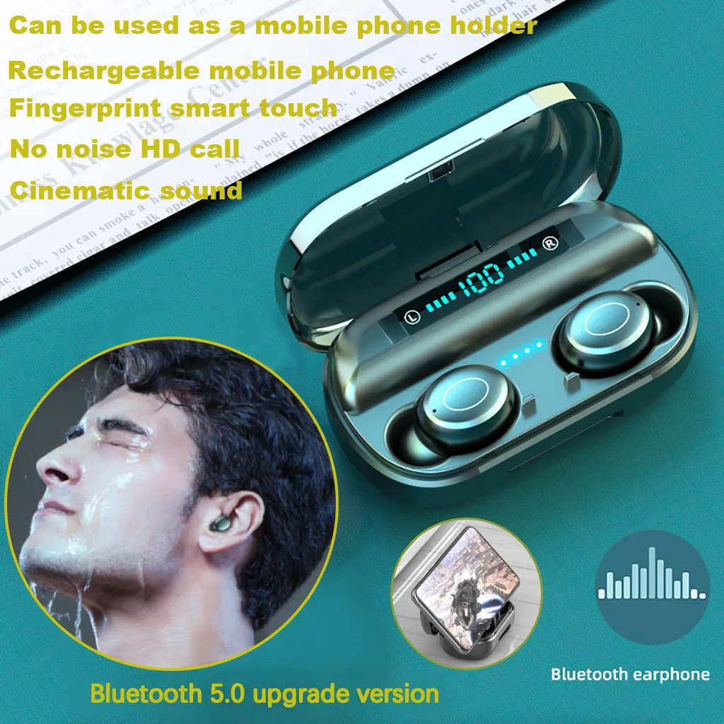 2х гарнитура HIFI беспроводные наушники Bluetooth 5 0 TWS мини стерео спортивные