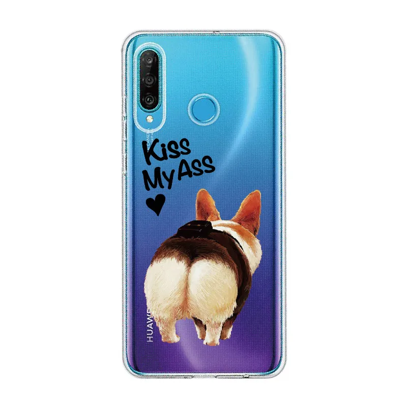 

Cute Husky Puppy Dog Lover For Huawei Honor Mate 10 20 Nova P20 P30 P40 P Smart Soft Crystal Slim Protective Clear Case