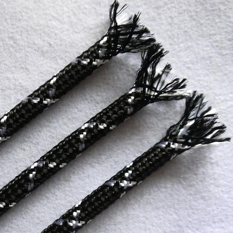 Colorful 4 8 12mm Expanded Braid Sleeve PP Cotton Mixed PET Yarn Soft Wire Wrap Insulated Cable Protection Line Harness Sheath |