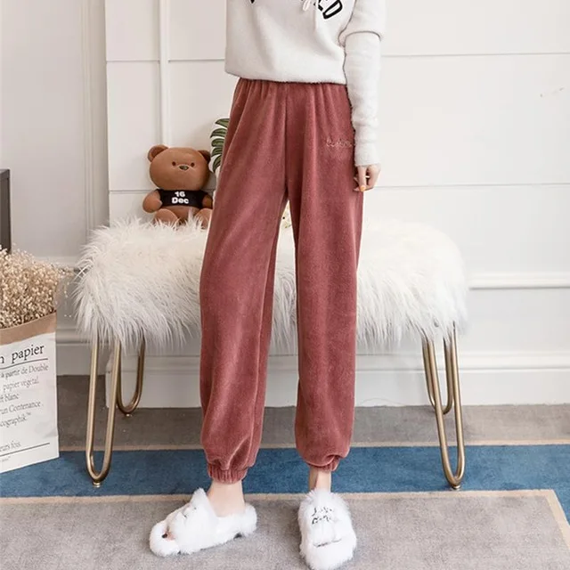 Женские спортивные брюки осенние и зимние теплые повседневные свободные штаны