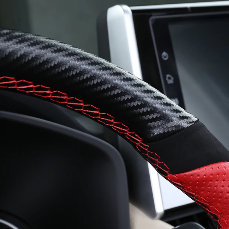 Подходящий чехол для руля абсолютно новый кожаный Rav4 сшитый вручную 2020|Чехлы на