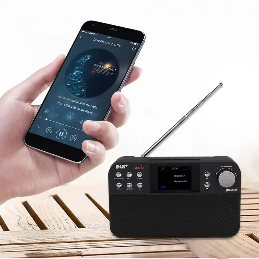 Bluetooth 4.0 DAB+ FM Radio Portable Digital Audio Broadcasting Receiver 87.5-108MHz Global Band Mini with Display | Электроника