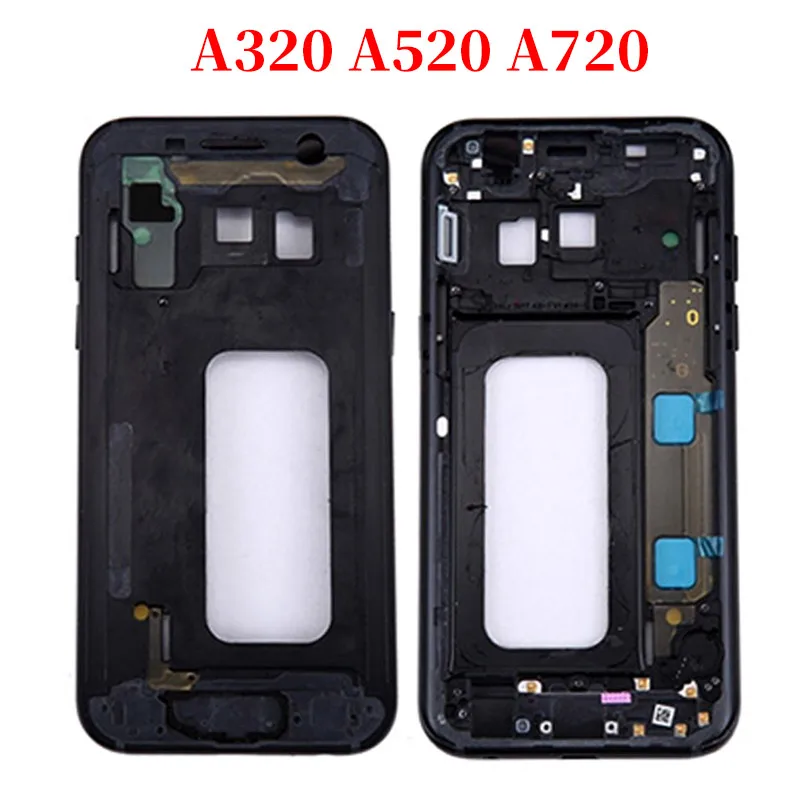 Для samsung Galasy A5 A7 A320 A520 A720 A320f A520f A720f задняя панель корпуса Батарея Стекло крышка объектива с Стикеры