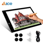 Цифровой графический планшет A4 со светодиодной подсветкой, со светодиодной подсветкой, Электронная доска, ультратонкая, со шкалой для рисования