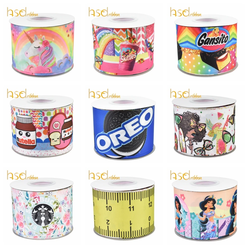 HSDCraft 10 ярдов/рулон HT печатная лента Grosgrain для diy аксессуары для волос