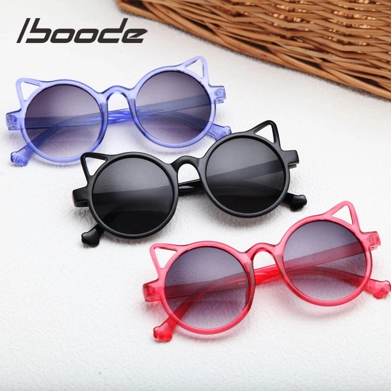 

Iboode 2022 милые детские солнцезащитные очки с кошачьими ушками брендовые дизайнерские ретро очки унисекс Декоративные Солнцезащитные очки с ...