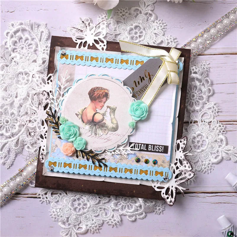 DiyArts лук волна границы штампы кружева металла резки трафареты сделай сам для