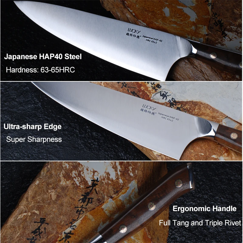 Cuchillo de Chef Gyuto cocina japones HAP40 из нержавеющей стали супер afilado для cocinar carne | Дом и сад