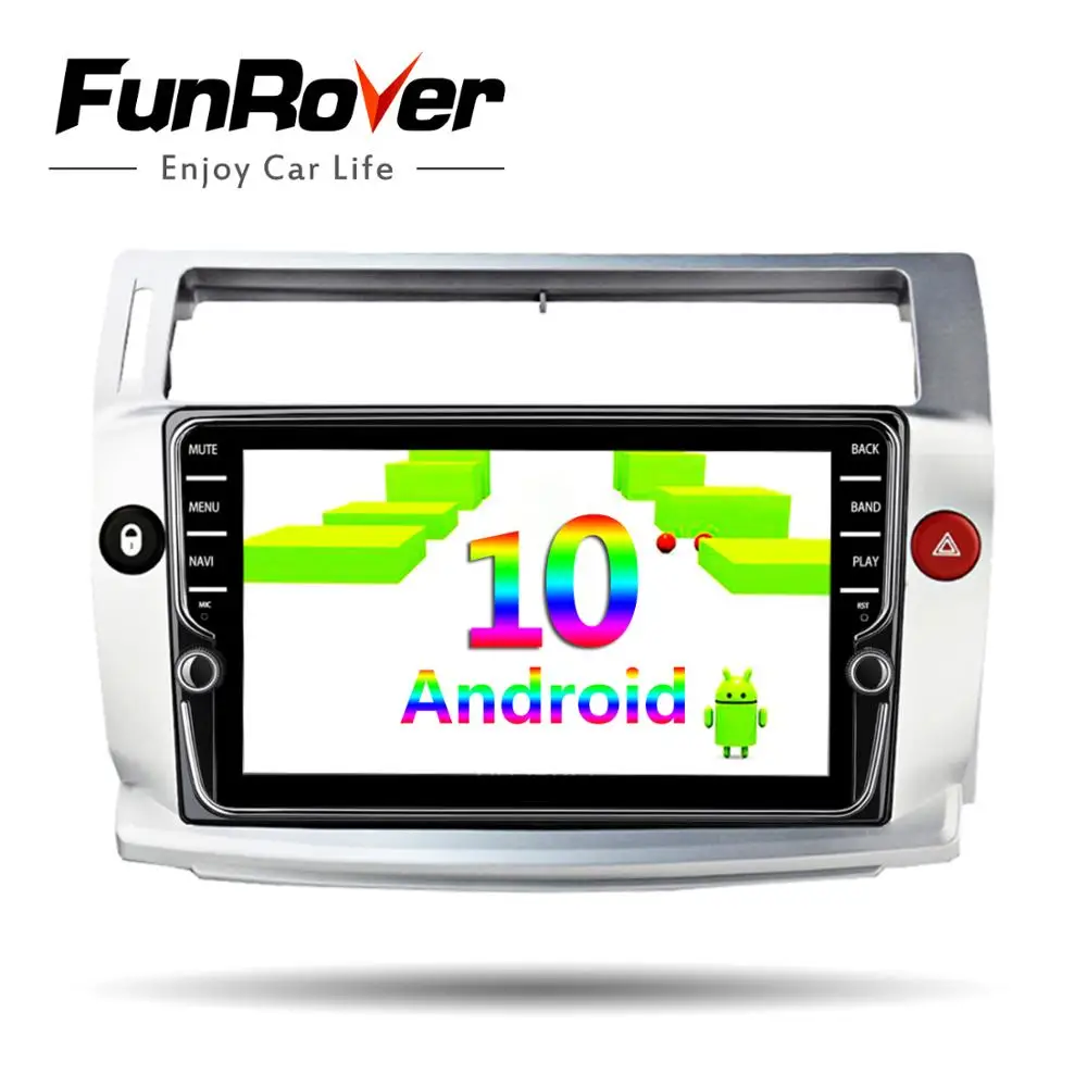 Funrover android10.0 для Citroen C4 C Triomphe Quatre 2004 2009 Автомобильный Радио Мультимедийный видео
