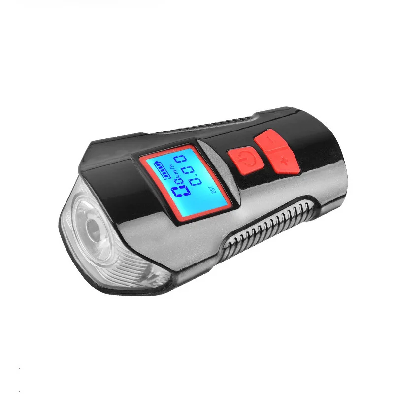 

Waterproof Bicycle Front Light USB Charging Bell Bike Front Light Flashlight Cycling Head Light Horn Speed Meter LCD Screen