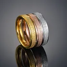 Модное кольцо из нержавеющей стали для женщин и мужчин, 4 мм6 мм8 мм, матовое свадебное украшение с блестящими стразами, украшение, подарок для свадьбы, дропшиппинг