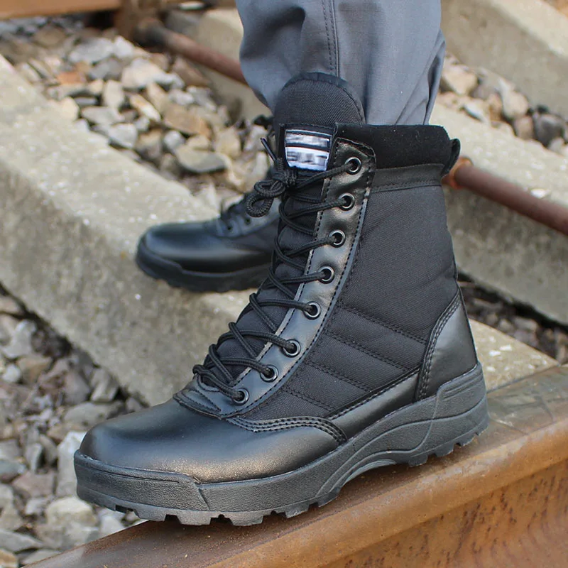 

Shoes Man Boots Platform Military Outdoor Boots Men Combat Boots Infantry Tactical Boots Askeri Bot Army Boots Motorcycle Shoes