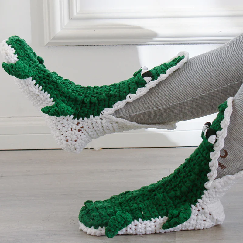 Christmas Gift Shark Crocodile Shape Socks Fashion Personality Room Socks Hot Sale Socks Crocodile Home Warm-Keeping Socks